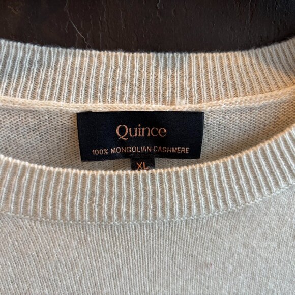Quince 100% Mongolian Cashmere Stripped T Shirt XL - Picture 2 of 2